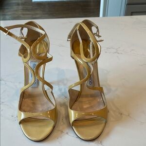 Jimmy Choo Mustard Strappy Heels